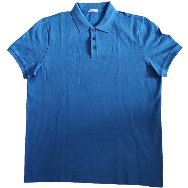Moncler Logo Codzienna Koszulka Polo Z KróTkim RęKawem MęSka Koszulki Polo Niebieski I10918A7051084556708 XXL Blue-image