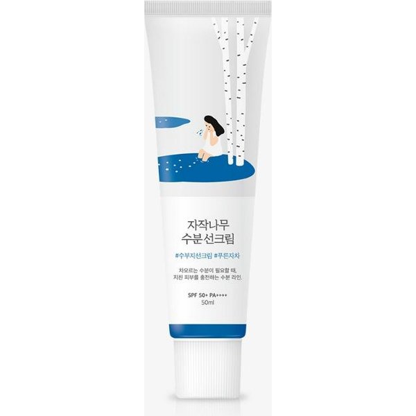 Round LAB Krem NawilżAjąCy Z Sokiem Brzozowym SPF50+ Pa++++ 50Ml White-image