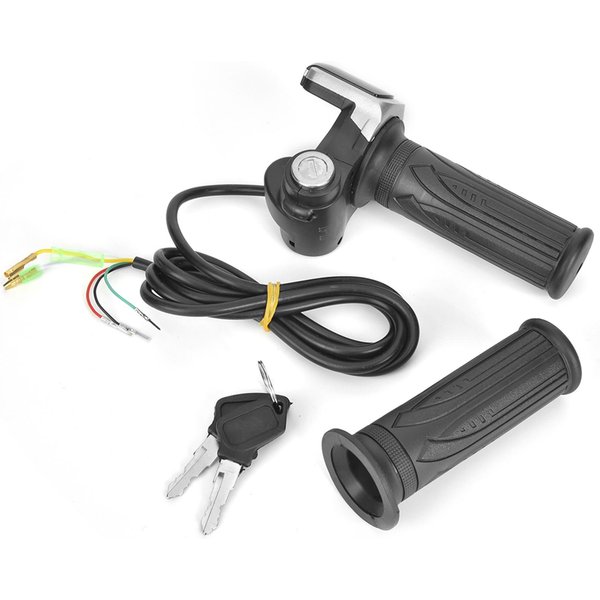 Manillar Acelerador Impermeable Bicicleta EléCtrica Velocidad Marcha AtráS Manillar Para Scooter Black-image