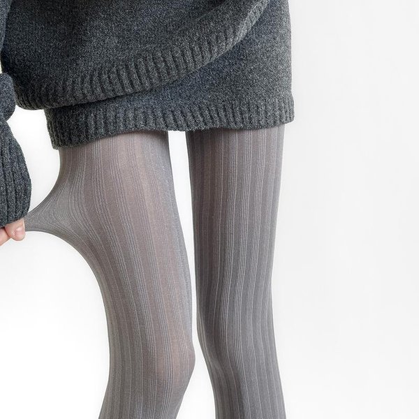 KolenóWki W Paski Damskie Jesień Zima Elastyczne Podstawowe Rajstopy Jednokolorowe Retro Super RozciąGliwe Rajstopy PońCzochy Legginsy One Size-image