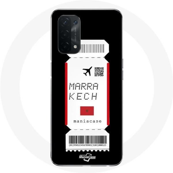 Funda - Oppo - A74 5G - Billete De AvióN Marrakech - Flexible - SintéTica - Mixta-image
