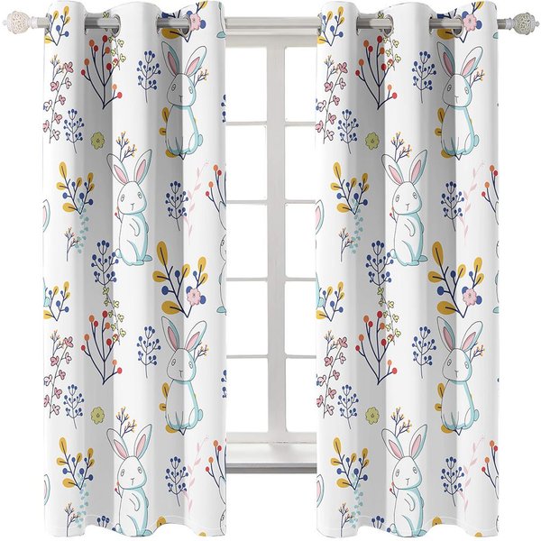 Cortinas De Ventana Finas Para NiñOs, Sala De Estar, Dormitorio, Puerta Del BañO, DecoracióN De Cocina, Persianas, SalóN, Vintage, Floral, Vintage, 2 Piezas W50 X H160(Cm)X2&Hook-image