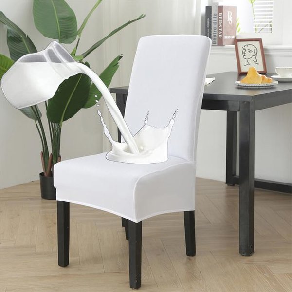 Wodoodporny Wysokie Oparcie Rozmiar Xl/M Solidny Pokrowiec Na KrzesłO Elastyczna Sukienka Na KrzesłA Do Jadalni Weselnej Bankietowej Dekoracji Domu Medium(48-55Cm)-image