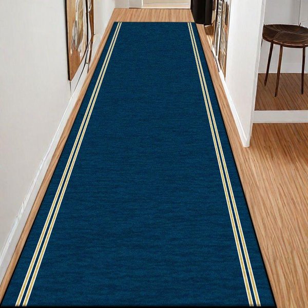 Alfombra De Pasillo Largo Estilo Sencillo Color Liso DecoracióN Alfombra Pasillera Para Sala De Estar De Casa Pasillo Escaleras Pasaje Felpudo Antideslizante 80X200Cm-image