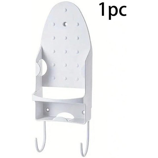 Soporte Y Gancho Universal Para Tabla De Planchar, Soporte Para Plancha De Uso DoméStico, Colgador Para Tabla De Planchar, Estante Para Plancha EléCtrica, Soporte Para Plancha Upgraded White Blanco-image