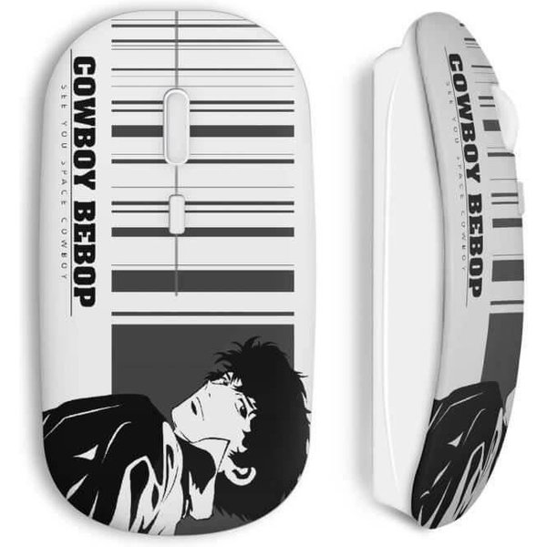 RatóN InaláMbrico - Maniacase - Cowboy Bebop - Wifi USB Incluido - Compatible Mac Y PC - Blanco-image