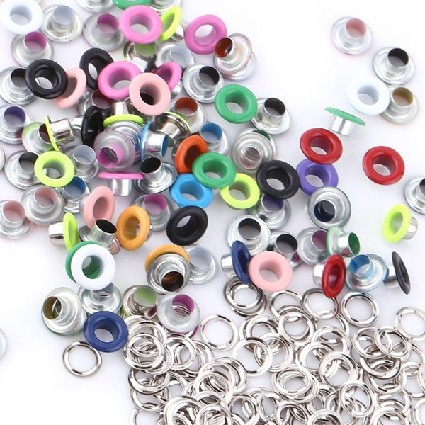 5 KoloróW 100 ZestawóW 5Mm Metalowe Oczka Do Scrapbookingu Klamra SkóRzana Odzież RzemieśLnicza Akcesoria Nowość Colorful-image