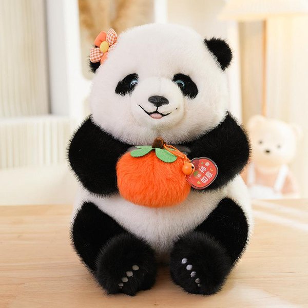 MuñEco Nuevo Panda Gigante Flor Panda Peluche Juguete MuñEco Mochila MuñEco Mismo Regalo De CumpleañOs En Chengdu 25Cm-image