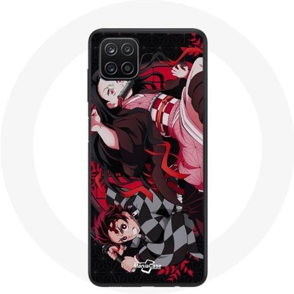 Funda - Maniacase - Samsung Galaxy A22 4G - Flexible - Negra - Demon Slayer Tanjiro Nezuko-image