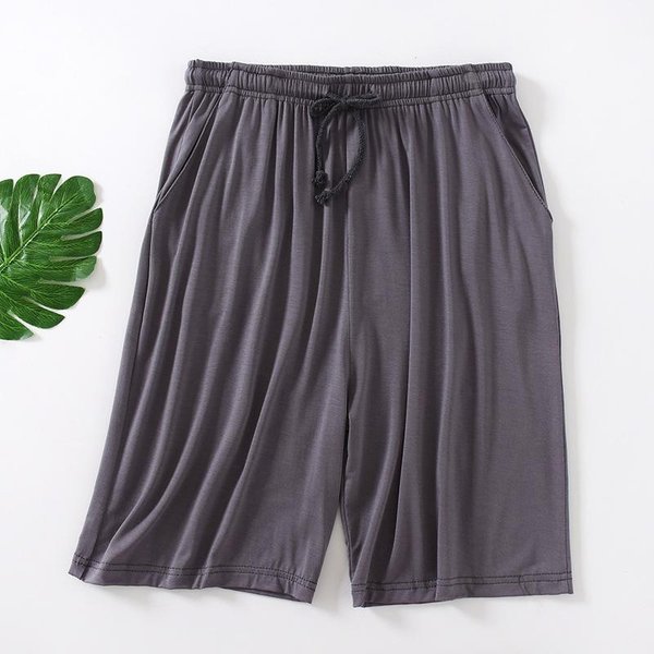 Pantalones Cortos Sueltos Para Hombre, EláSticos Finos, Transpirables, EláSticos, De Secado RáPido, Informales, Talla Grande, Pantalones De Pijama, Pantalones Cortos De Playa XL Gray-image