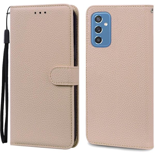Etui M52 5G Dla Samsung Galaxy M52 Etui SkóRzane Portfel Z Klapką Dla Samsung M52 M 52 5G Etui SM-M526B Pokrowiec Na Telefon Fundas For Samsung M52 5G BeżOwy-image