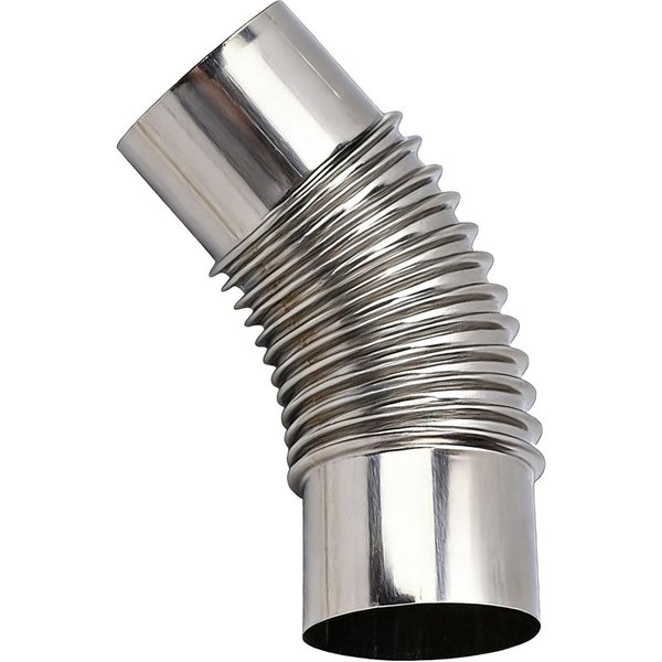 Codo De Tubo De Estufa DiáMetro 7,5 Cm Acero Inoxidable Codo De ExtensióN De Humo Chimenea Para Acampada Al Aire Libre Estufa De LeñA ÁNgulo De 45 Grados-image