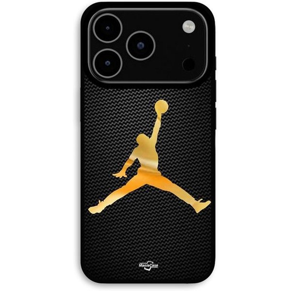 Funda Para Iphone 17 Pro Max Logo Jordan 23 Nike Baloncesto Color Dorado Maniacase Negro-image