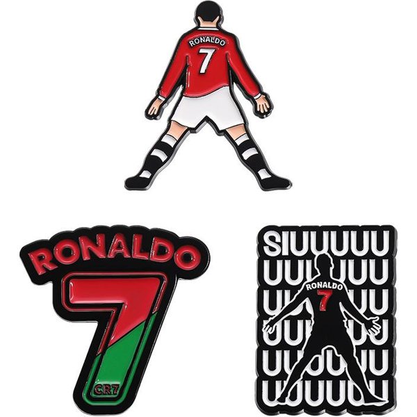 7. PiłKarz Emaliowana Broszka Ronaldo Bramkarz Kreatywny Design Sportowa Metalowa Odznaka Ubranie Punkowa Przypinka Do Klapy BiżUteria Prezent Dla Przyjaciela-image