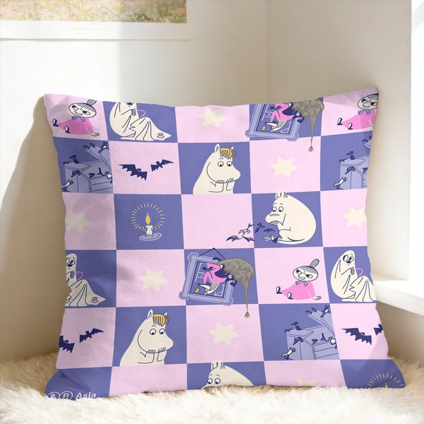 Funda De Almohada M-Moomins Adorable Funda De Almohada Novedosa Para Sofá Coche DecoracióN Del Hogar CóModa Funda De CojíN Regalo De CumpleañOs 40X40Cm-image