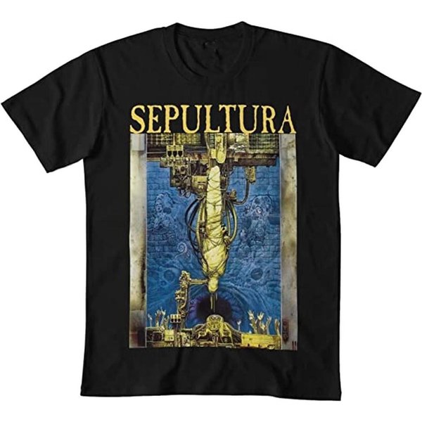 Camiseta De Manga Corta Negra Sepultura Chaos AD Talla Completa Para Hombre NG370 Camiseta Unisex S-image