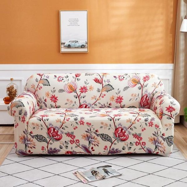 Nowoczesne Narzuty Na Sofę Elastyczne Pokrowce Na Sofy Do Salonu Segmentowe KrzesłO NarożNe Ochraniacz Na Meble Narzuta Na Sofę 1/2/3/4 Osobowa 1-Seat 90-140Cm Beige-image