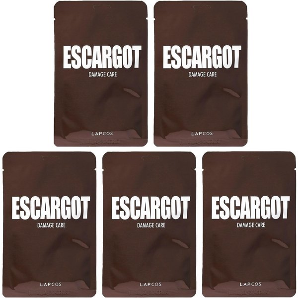 Lapcos, Escargot Damage Care Sheet Mask Set, 5 Sheets, 27Ml (0.91Fl Oz) Each-image