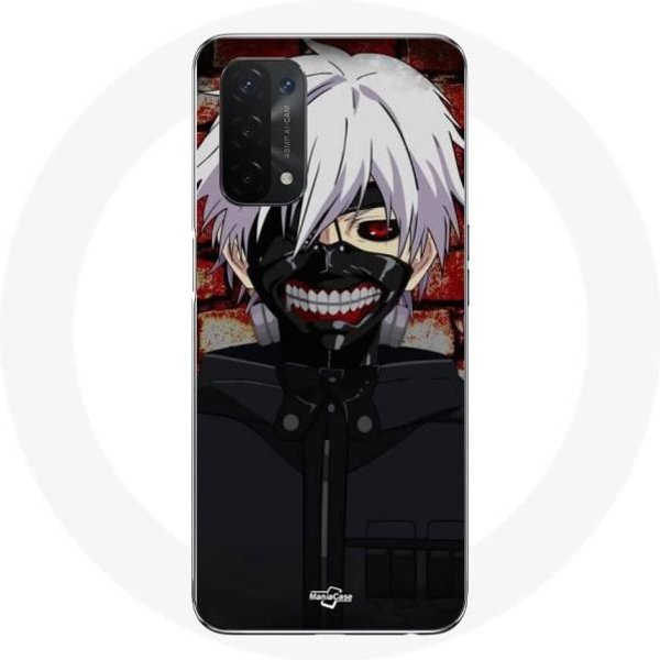 Funda - Maniacase - Oppo A54 5G - Anime Tokyo Ghoul Kaneki Ken - Flexible - Negro-image