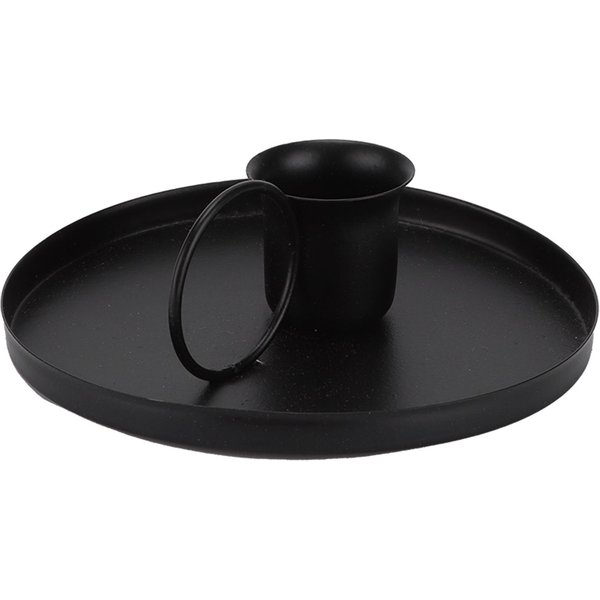 Candelabro Retro De Metal De Hierro Forjado, Adorno Para DecoracióN Del Hogar, Color Negro Negro-image