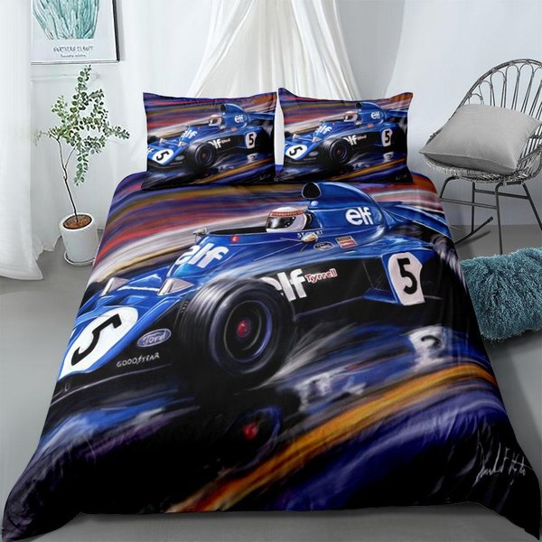 Szybki F1 Zestaw Poszewki Na KołDrę UK Pojedynczy PodwóJny Queen US Twin Full King Size Zestaw PośCieli 140X210Cm-image