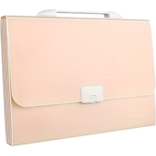 Carpeta Organizadora De AcordeóN Con 13 Bolsillos, Expandible, Con Asa, Impermeable, TamañO A4 Color Rosa-image