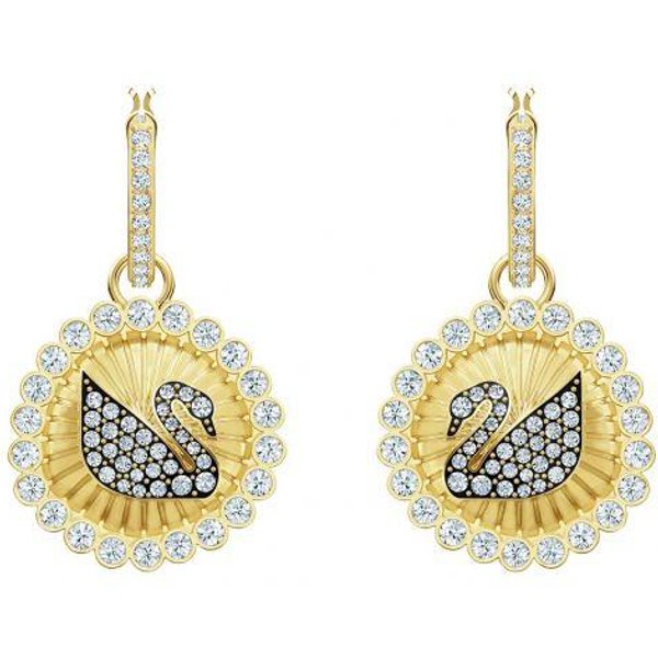 Pendientes De Cristal Vintage Cisne PequeñO Swarovski Pendientes Para Mujer Dorados 5489216 Gold Beige-image
