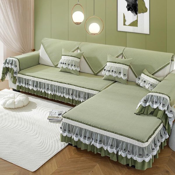 Alfombrilla De Sofá De Terciopelo Impermeable Universal Para Cuatro Estaciones CóModa Lavable Servilletas De Sofá Minimalista Antideslizante Antipolvo CojíN De Asiento 70X70Cm No Lace-image