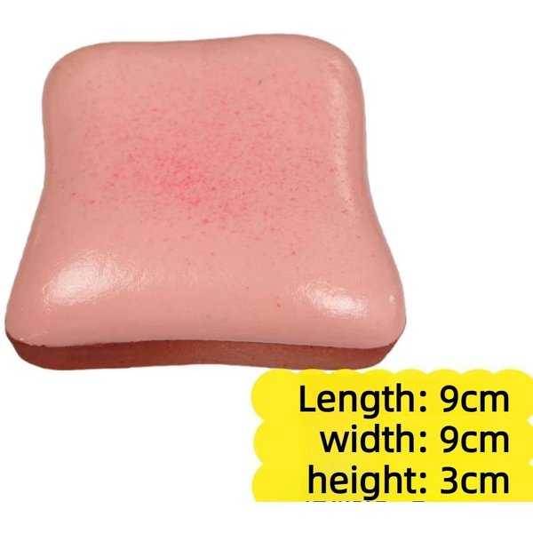 MięKkie Zabawki Do ŚCiskania SymulująCe Tosty OdstresowująCe Squishy Chleb ŚCiskanie Fidget Zabawki OdprężAjąCe Powolne Odbicie Zabawka Sensoryczna Dla DorosłYch Pink-image