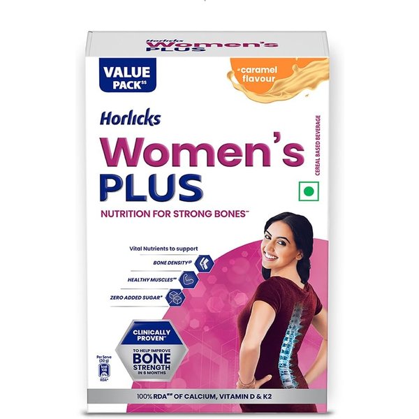 Horlicks Women's Plus Caramelo Polvo De Recarga 750G Bebida Nutritiva Para Huesos Fuertes-image