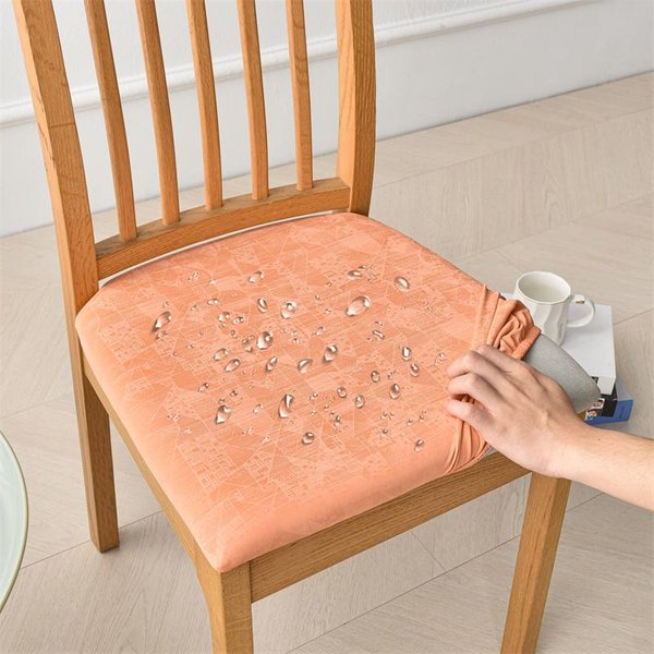 1/2/4/6 Piezas Funda Impermeable Para Asiento De Silla De PU Funda EláStica Ajustable Para CojíN De Asiento De Silla Para Cocina Comedor Hotel 1Pc Beige-image