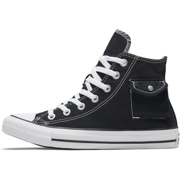 Converse Chuck Taylor All Star Kieszeń Klasyczne Wszechstronne Wysokie Trampki Unisex Trampki Czarne 167044C 43-image