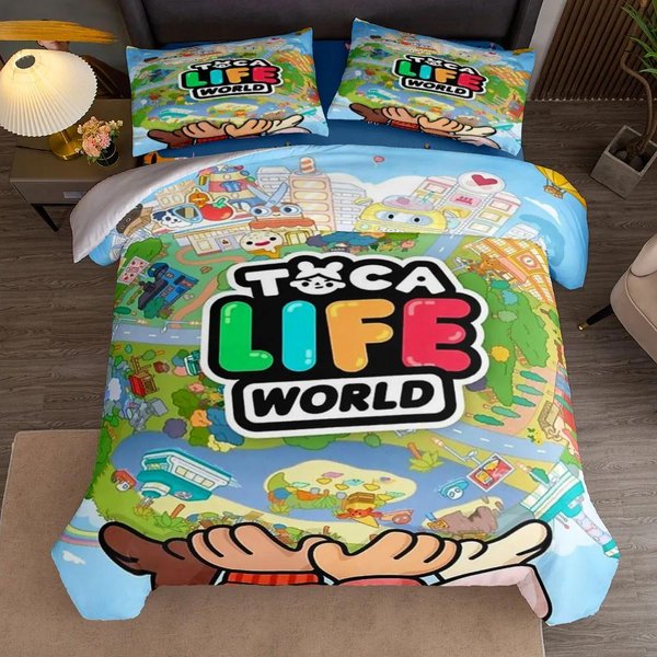 Juego De Funda NóRdica Aventura ArcoíRis TamañO King Queen Doble Full Twin Individual Juego De Ropa De Cama 135X200Cm White-image