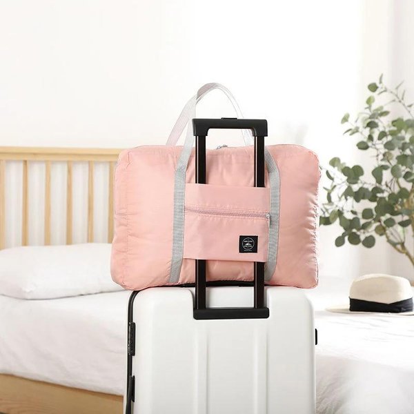 SkłAdana Torba PodróżNa Duffel Bag Do Samolotu Bagaż PodręCzny Torba PodróżNa Dla Kobiet Lekka DużA Pojemność Torba Do Przechowywania Sport Weekendowa Podróż Torba Na Noc RóżOwy-image
