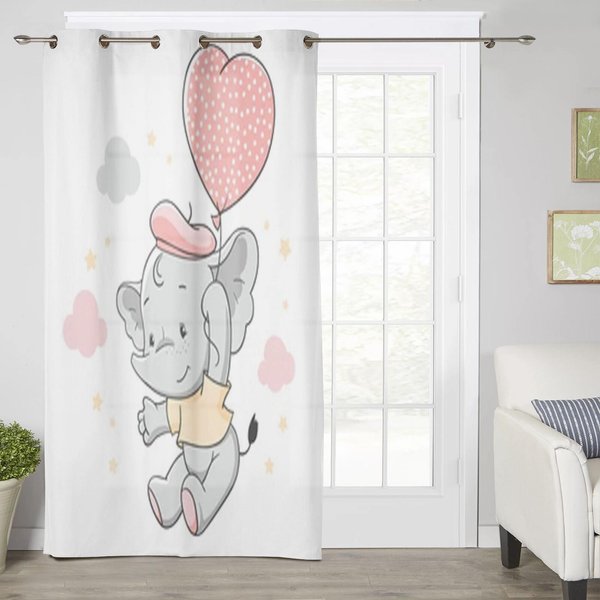 Cortinas De Ventana Con Gradiente De Textura Barroca Para Sala De Estar Dormitorio De Lujo Cortinas Persianas De Cocina Cortinas 135W X 60H(Cm) X1 White-image