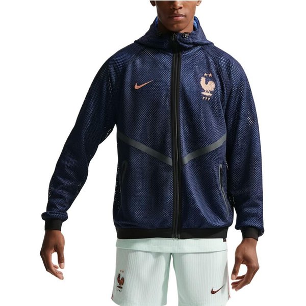 Camiseta De Manga Larga Con Capucha Y Cremallera Completa Nike Dri-Fit FúTbol Himno FFF Corte Holgado Secado RáPido Hombre Tops IH1763-498 XL-image