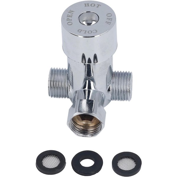 VáLvula Mezcladora De Agua Profesional G1/2 Mezclador De Agua FríA Y Caliente VáLvula Mezcladora TermostáTica Para-image