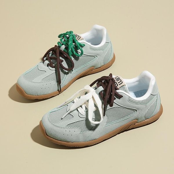 Zapatillas Deportivas Alemanas Retro Para Mujer Verano Nuevas Zapatillas Para Mujer SúPer Populares Zapatos Deportivos Casuales Malla Transpirable Zapatillas Deportivas 40 Verde-image