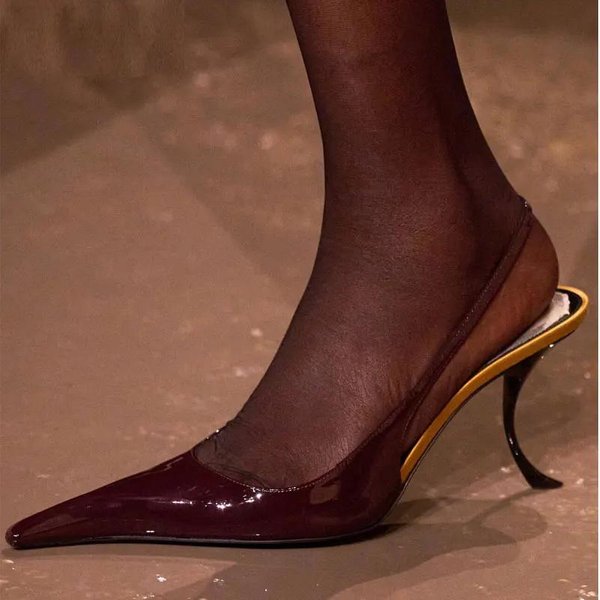 Modne SandałY Na Szpilce 10 Cm Damskie SandałY Letnie Damskie Buty SandałY Damskie Buty Dla Kobiet 36 Koloru Czerwonego Wina-image