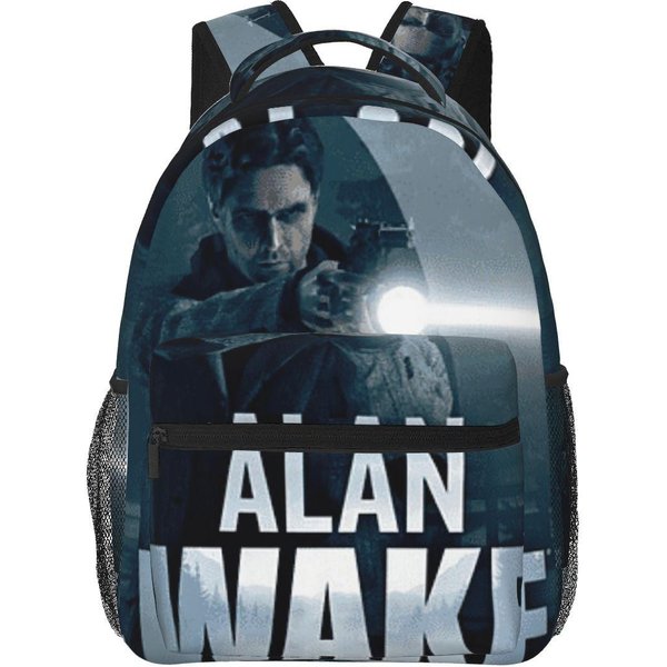 Plecak Studencki Alan Wake Torba Szkolna Plecak Jednodniowy Turystyczny Dla ChłOpcóW DziewcząT Modna Torba Na KsiążKi Torby Na Ramię One Size-image