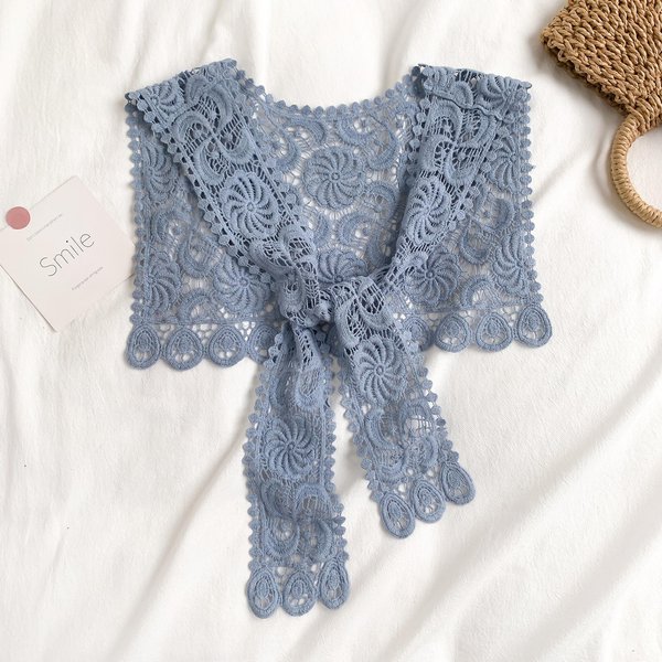 Ganchillo De Encaje Tejido Hueco Cuello Falso PequeñO Chal Para Mujer Cuello Falso Decorativo Accesorios Para Ropa De Mujer Cuello Desmontable-image