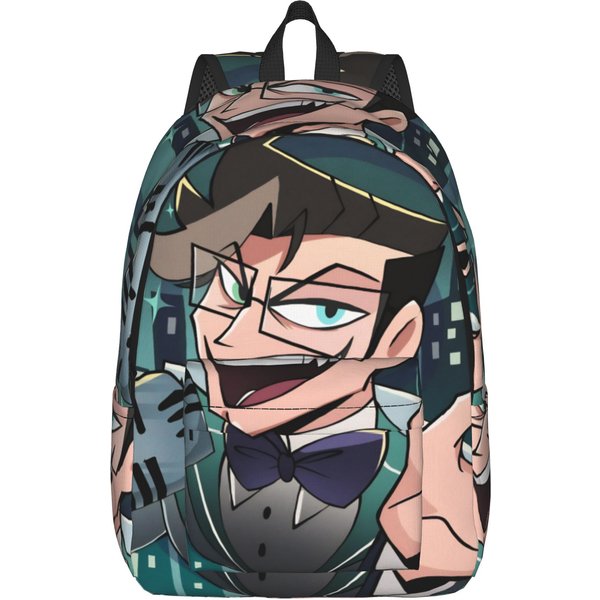 R-Radiostatic Vox Alastor Mochila CláSica Deportiva Escuela Secundaria Senderismo Viaje Mochila De DíA Para Hombres Mujeres Bolso De Hombro Para PortáTil 14 Inches-image