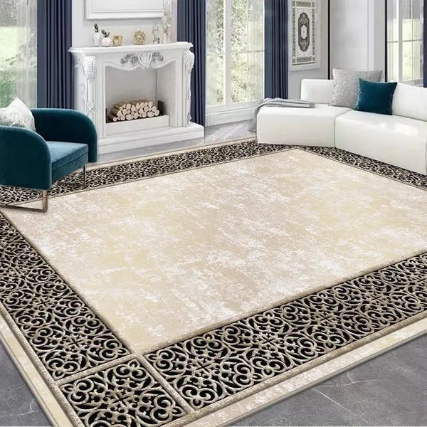 Dywaniki W Stylu Light Luxury Do Sypialni AntypośLizgowy Dywanik PrzyłóżKowy DużY Dywan Do Salonu MięKki Dywan Prać Matę PodłOgową Do Garderoby 80X120Cm(31X46In)-image