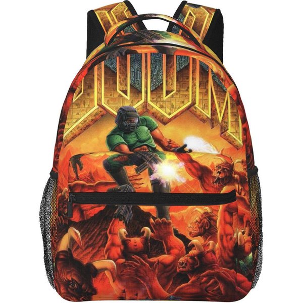Mochila Escolar Para Estudiantes Mochila De Juego OG Doom Slayer Mochila De Senderismo Viaje Daypack Para NiñOs NiñAs Mochila Escolar Moderna Bolsos De Hombro One Size-image