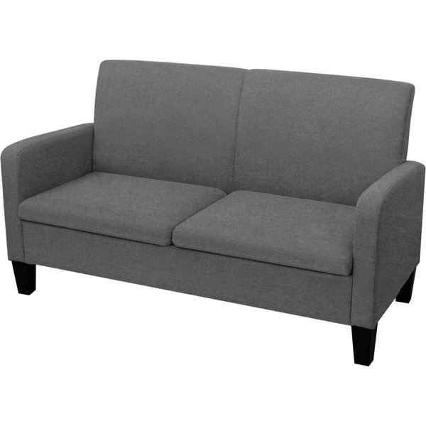 Vidaxl Sofá De 2 Plazas, Gris Oscuro, 135X65X76 Cm-image
