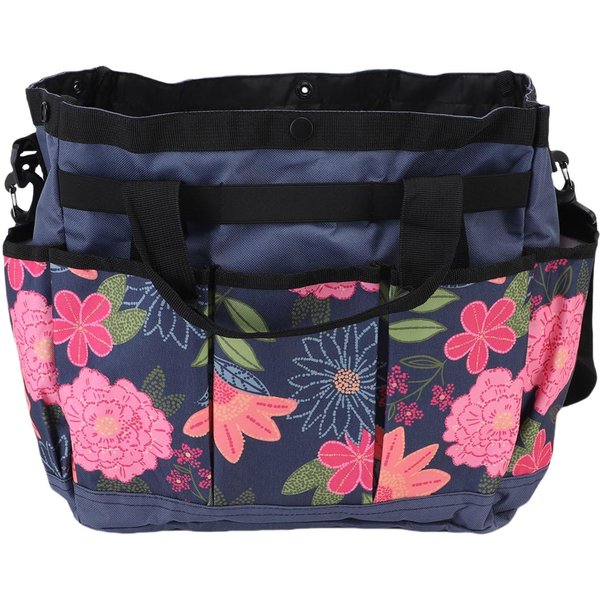 Bolsa Para Herramientas De JardíN Tela Oxford Floral PortáTil Kit De Herramientas De JardineríA Soporte Organizador Con MúLtiples Bolsillos Y Asa Para Black-image