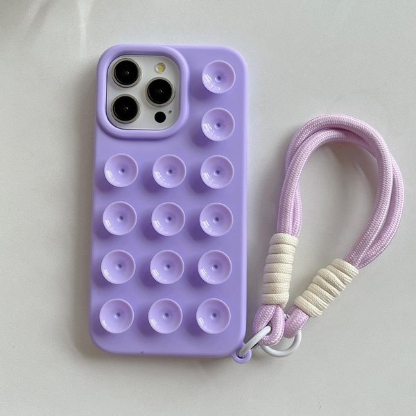 Etui Na Telefon Z Przyssawką Do Iphone 16 Pro Max Etui Iphone 13 11 12 14 15 Pro Max 14 15 16 Plus Bransoletka Pasek Na Nadgarstek Smycz Pokrowiec For Iphone 13-image