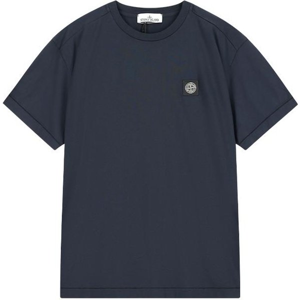MęSka Koszulka Z KróTkim RęKawem I OkrąGłYm Dekoltem, Ozdobiona Naszywką Stone Island, Top L1S152100027S0013-V0020 XL-image