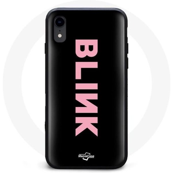 Funda Para Iphone X Blink Fandom Logo Blackpink Rosa Fondo Negro-image