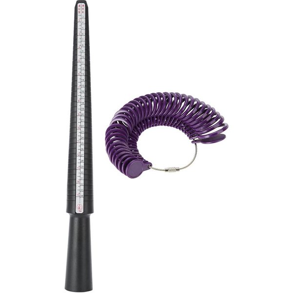Tallas US HK Mandril Para Anillos Palo Medidor De Dedo Medidor Juego De Herramientas De MedicióN De JoyeríA-image